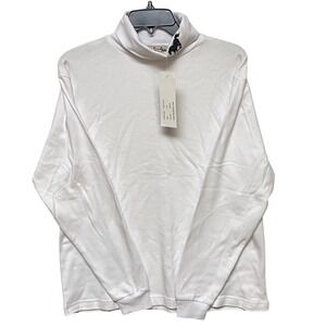 Timberlea Womens‎ White Long Sleeve Turtleneck Top Size L  NWt